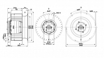 Центробежный вентилятор ebmpapst R6D400CM0501