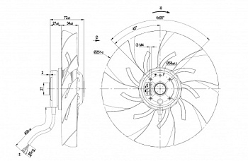 Осевой вентилятор ebmpapst A2E250AM0601