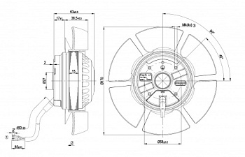 Осевой вентилятор ebmpapst A2E170AF2301