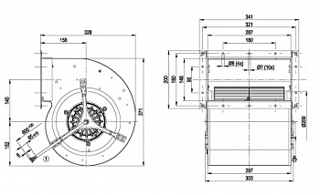 Центробежный вентилятор ebmpapst D4E240BA0101
