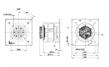 Центробежный вентилятор ebmpapst K3G310PH3802