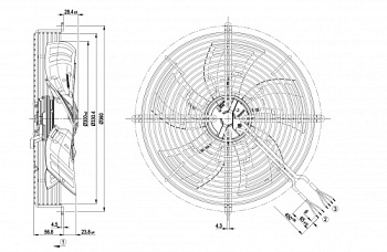 Осевой вентилятор ebmpapst S3G300AK1332