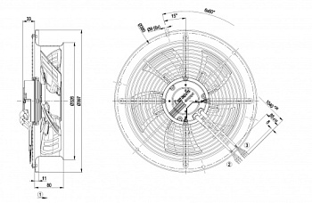 Осевой вентилятор ebmpapst W3G300CT7290