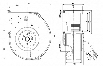 Центробежный вентилятор ebmpapst G2D180AE0201