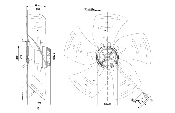 Осевой вентилятор ebmpapst A6E400AP1001