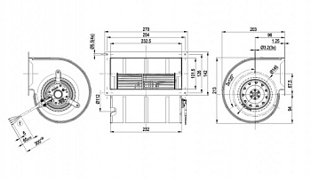 Центробежный вентилятор ebmpapst D4E133DL01J5