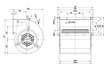 Центробежный вентилятор ebmpapst D4D225FH0201