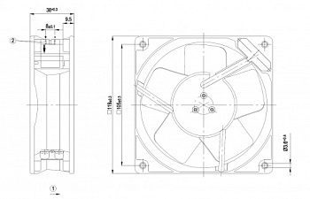 Осевой вентилятор ebmpapst W2G110AK4331