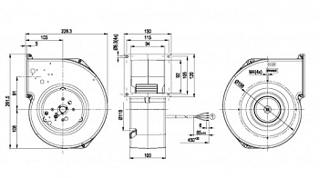 Центробежный вентилятор ebmpapst G1G140AV1702