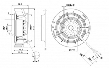 Центробежный вентилятор ebmpapst R2E133RA0301