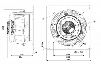 Центробежный вентилятор ebmpapst K3G630RB3271
