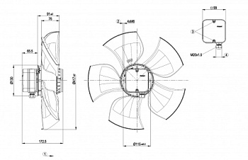 Осевой вентилятор ebmpapst A4D420AU0202