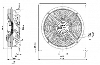 Осевой вентилятор ebmpapst W3G560GQ4101