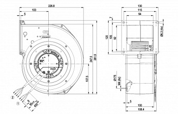 Центробежный вентилятор ebmpapst G3G160CU0911