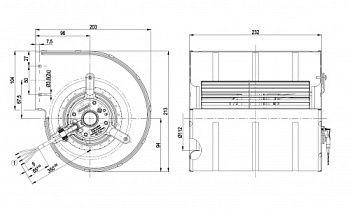 Центробежный вентилятор ebmpapst D2E133DM5260