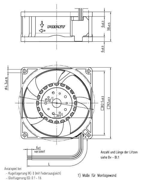 Вентилятор компактный ebmpapst 3214 JHR